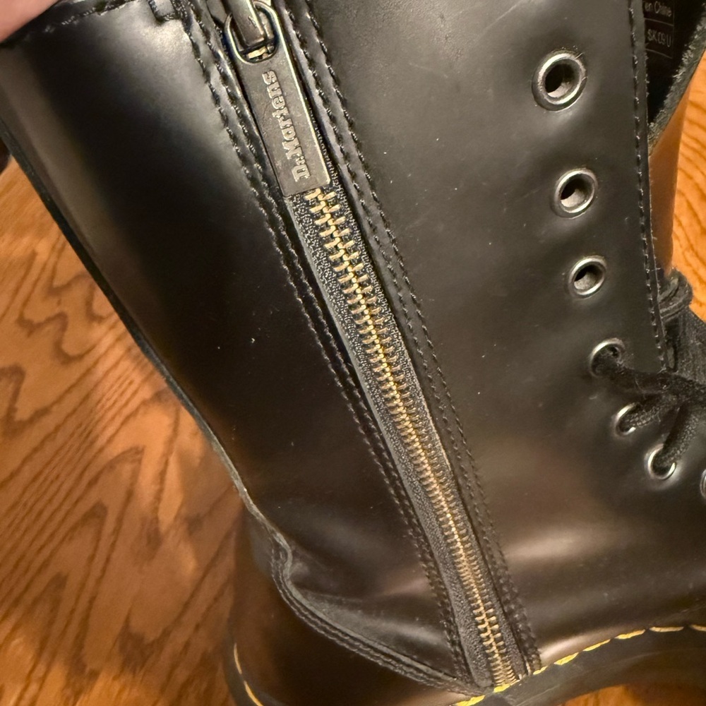 Dr. Martens Jadon Boot Smooth Leather Platforms Black Wmn's 12 Men's 11 Grunge - Picture 5 of 14